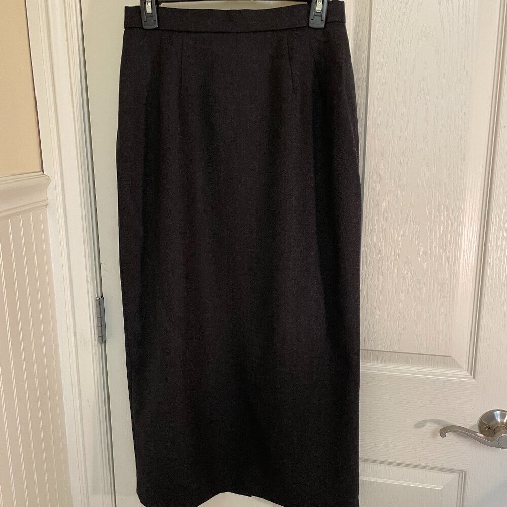 PRESTON & YORK SLATE GREY LONG A-LINE SKIRT SIZE 10